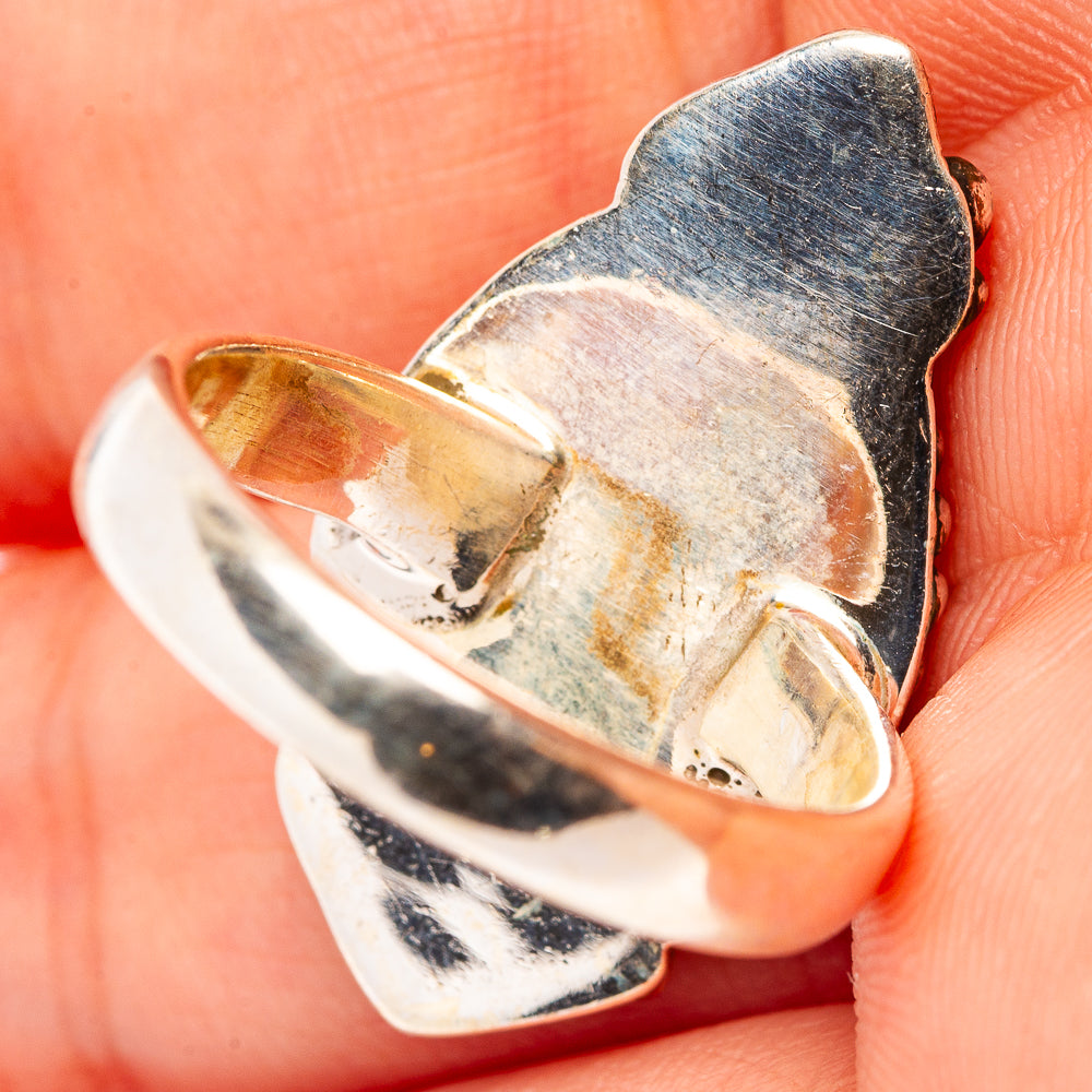 Aurora Opal Ring Size 6.75 (.925 Sterling Silver)