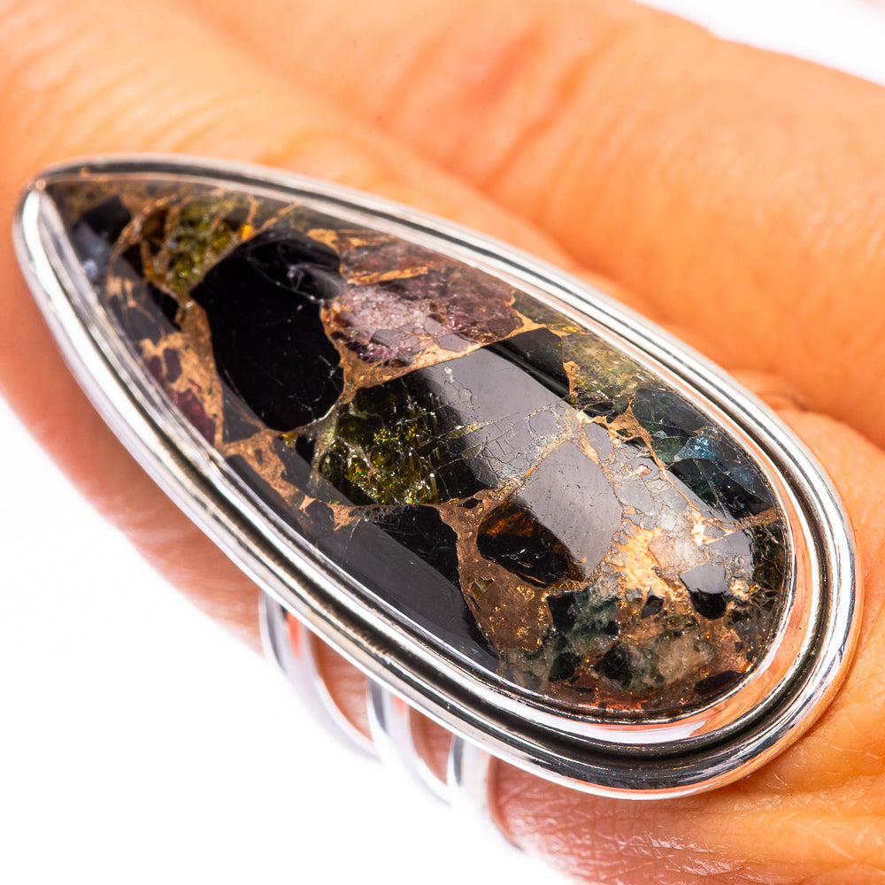 Large Mohave Black Onyx Ring Size 8.25 (925 Sterling Silver) R140669