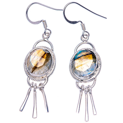 Asc Premium Labradorite Earrings 2" (925 Sterling Silver) E1325