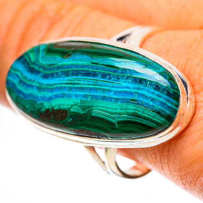 Large Malachite In Chrysocolla Ring Size 10.75 (925 Sterling Silver) RING138650