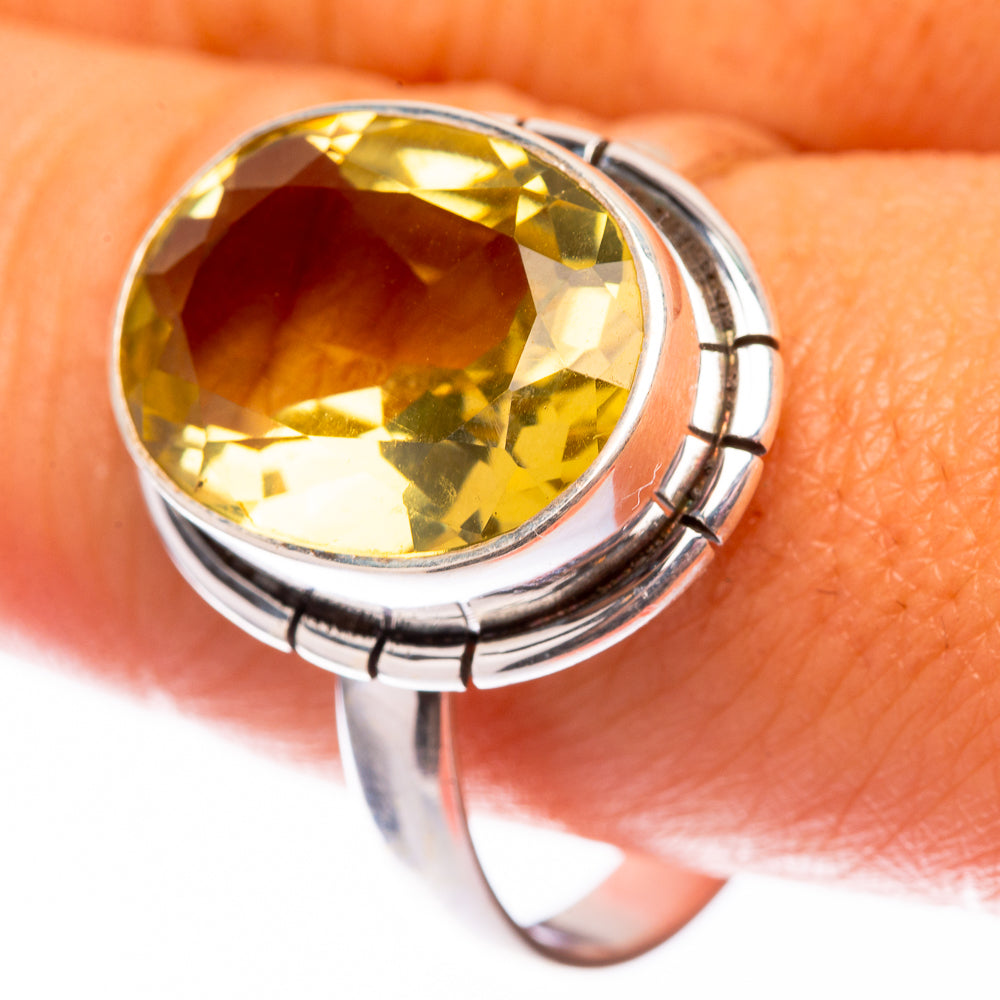 Faceted Citrine 925 Sterling Silver Ring Size 11.5 (925 Sterling Silver) RING140369