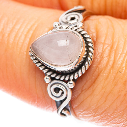 Rose Quartz Dainty Ring Size 8 (925 Sterling Silver) R5168