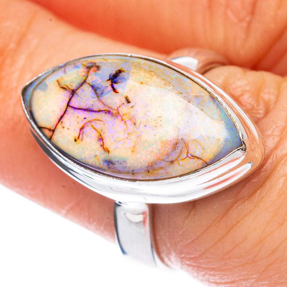Rare Sterling Opal Ring Size 6.25 (925 Sterling Silver) R2914
