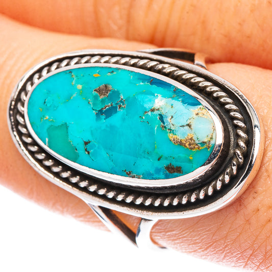 Rare Arizona Turquoise Ring Size 7.75 (925 Sterling Silver) R2305