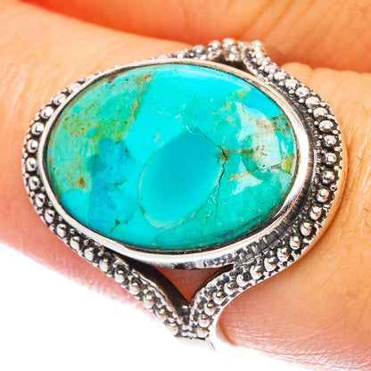 Rare Arizona Turquoise Ring Size 7.5 (925 Sterling Silver) R4719