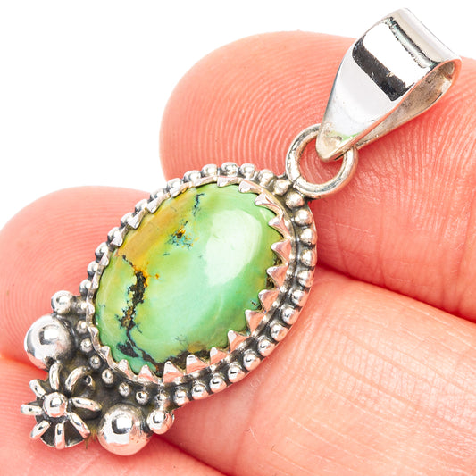 Arizona Turquoise Pendant 1 3/8" (925 Sterling Silver) P43926