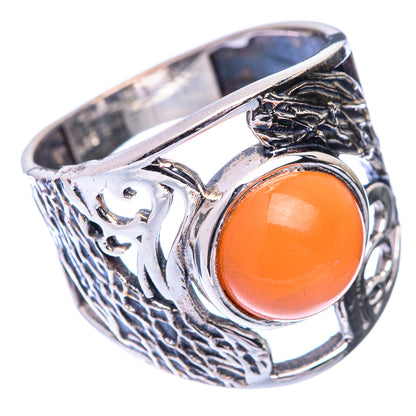 Peach Moonstone Ring Size 7 (925 Sterling Silver) R140943