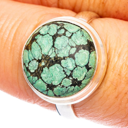 Rare Arizona Spider Web Turquoise Ring Size 8 (925 Sterling Silver) R4810
