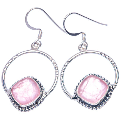 Asc Premium Rose Quartz Earrings 1 5/8" (925 Sterling Silver) E1336