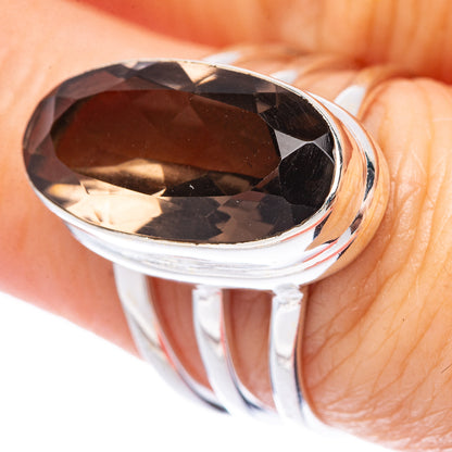 Smoky Quartz Ring Size 7 (925 Sterling Silver) R1705