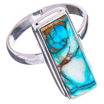 Ice Blue Dahlia Mohave Turquoise Ring Size 9.75 (.925 Sterling Silver)