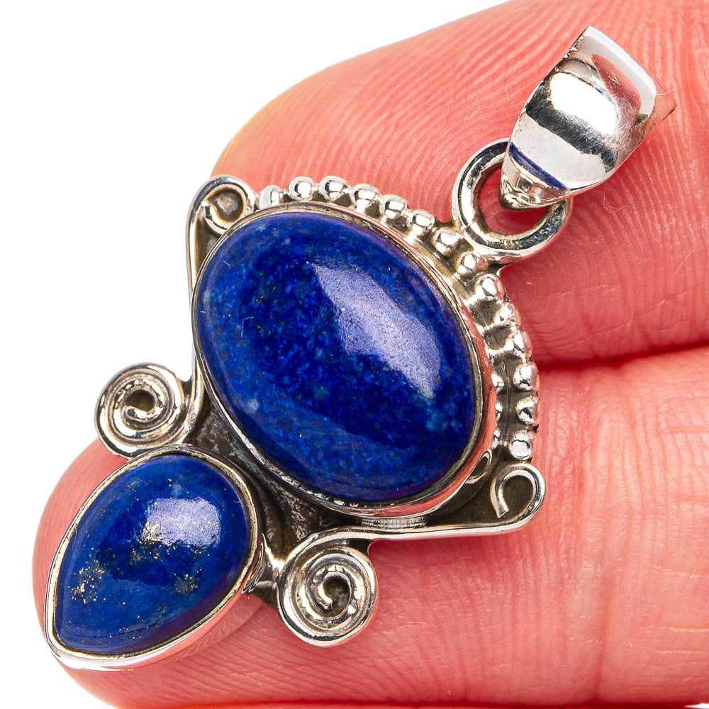 Lapis Lazuli Pendant 1 3/8" (925 Sterling Silver) P45522