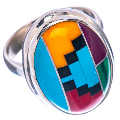 Turquiose Inlay Ring Size 5 (925 Sterling Silver) R1654
