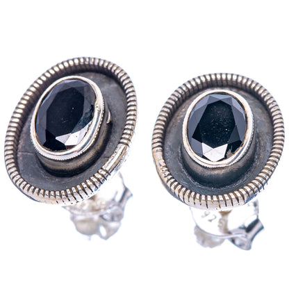 Black Onyx Dainty Earrings 1/2" (925 Sterling Silver) E2009