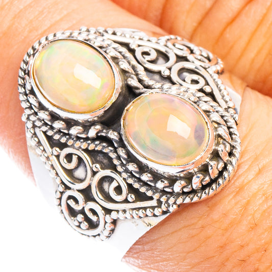 Rare Ethiopian Opal Ring Size 8.5 (925 Sterling Silver) R6728