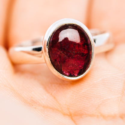 Premium Pink Tourmaline Ring Size 6.75 (.925 Sterling Silver)