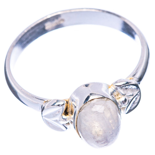 Rainbow Moonstone Ring Size 7 (925 Sterling Silver) R5581