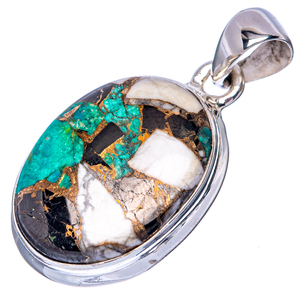 Chrysocolla Howlite Pendant 1 3/8" (925 Sterling Silver) P41426