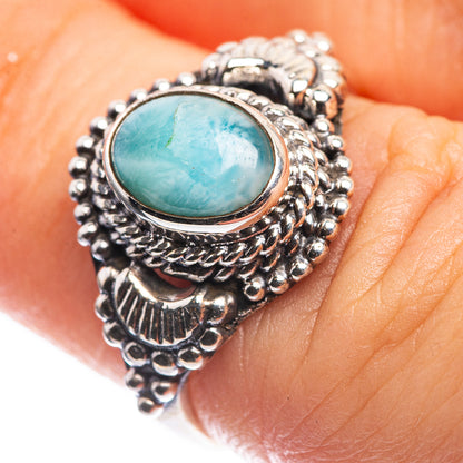 Larimar Dainty Ring Size 6 (925 Sterling Silver) R142589