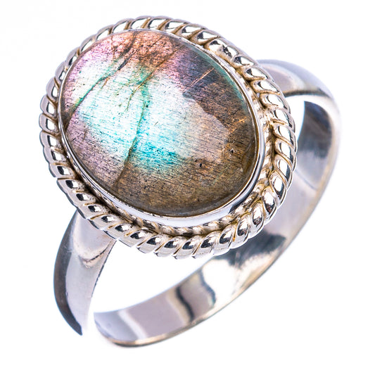 Labradorite Ring Size 8.75 (925 Sterling Silver) R4977