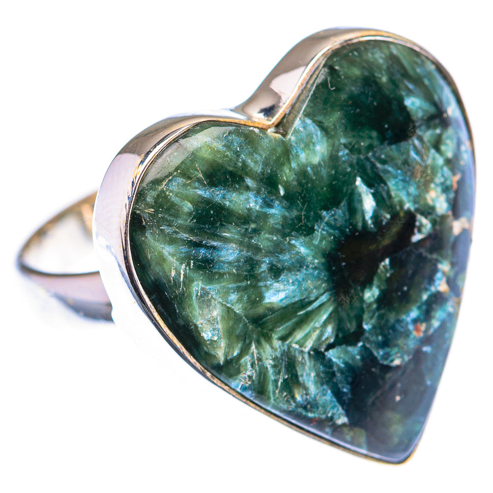 Large Seraphinite Ring Size 8.5 (925 Sterling Silver) RING140024