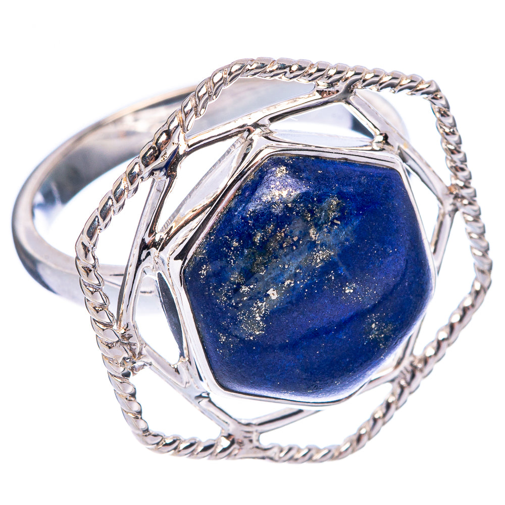 Premium Lapis Lazuli Ring Size 7.75 (925 Sterling Silver) R1812