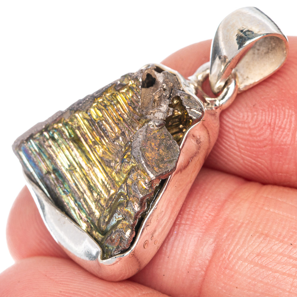 Bismuth Crystal Pendant 1 1/8" (925 Sterling Silver) P40845