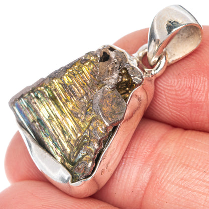 Bismuth Crystal Pendant 1 1/8" (925 Sterling Silver) P40845
