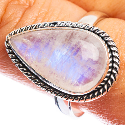 Rainbow Moonstone Ring Size 10.75 (925 Sterling Silver) R142389