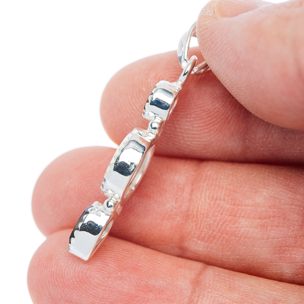 Shiva Eye, Smoky Quartz Pendant 1 1/2" (.925 Sterling Silver)