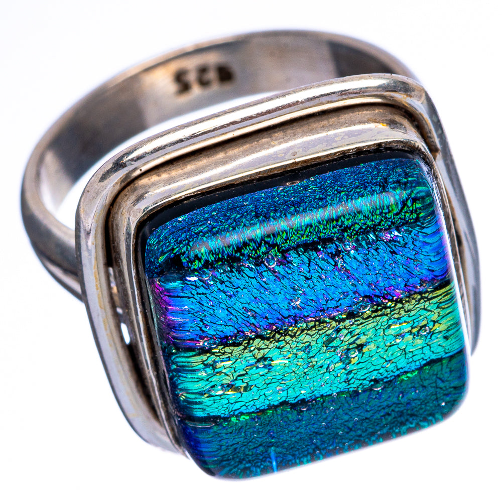 Dichroic Glass Ring Size 7 (925 Sterling Silver) R146506
