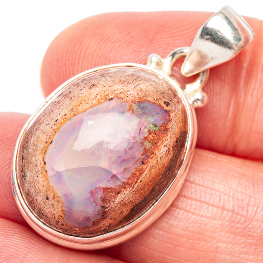 Rare Mexican Fire Opal Pendant 1 3/8" (925 Sterling Silver) P44226