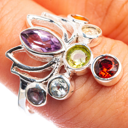 Chakra Lotus Dainty Ring Size 7 (925 Sterling Silver) R142588