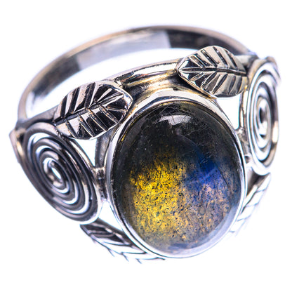 Labradorite 925 Sterling Silver Ring Size 7.25