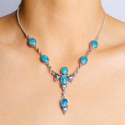 Triplet Opal Necklace 16 to 18" (.925 Sterling Silver)