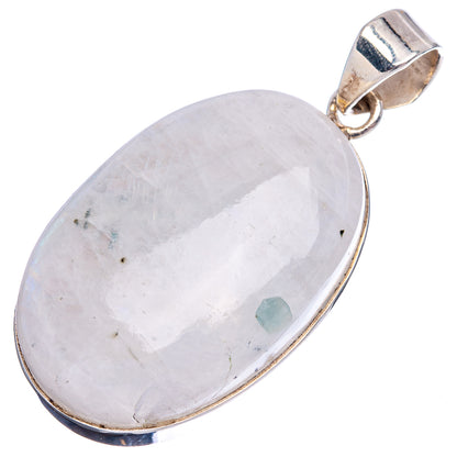 Premium Rainbow Moonstone Pendant 1 3/4" (.925 Sterling Silver)