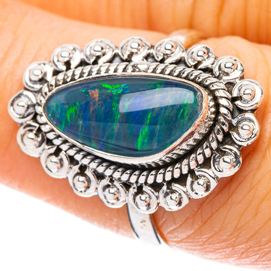 Rare Triplet Opal Ring Size 7 (925 Sterling Silver) R4398