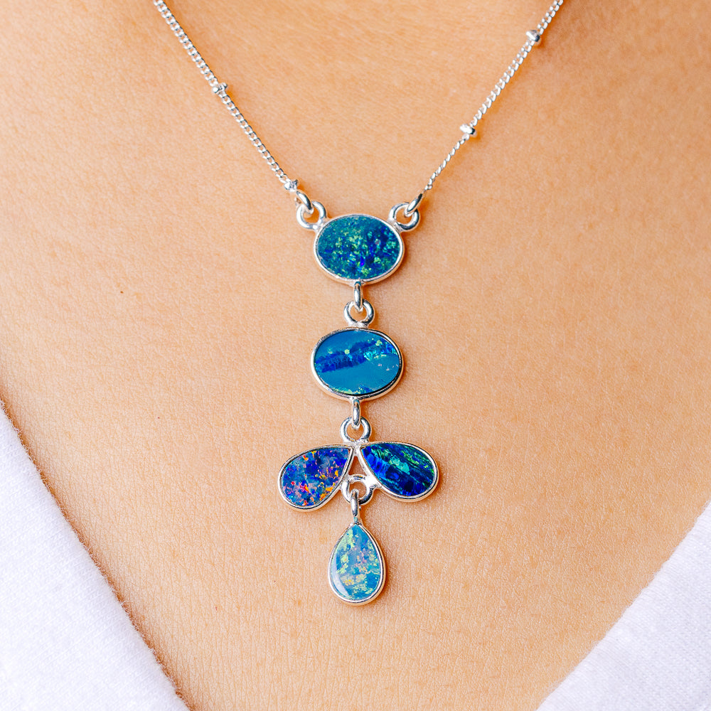 Doublet Opal Necklace 16.625 (925 Sterling Silver) N90188