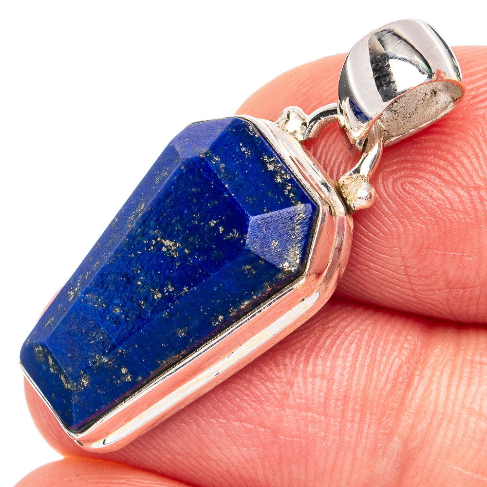 Lapis Lazuli Pendant 1 1/4" (925 Sterling Silver) P45174