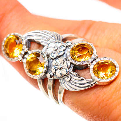 Large Faceted Citrine Ring Size 7.25 (925 Sterling Silver) RING138658