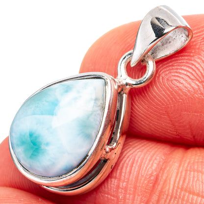 Larimar Dainty Pendant 1" (.925 Sterling Silver)