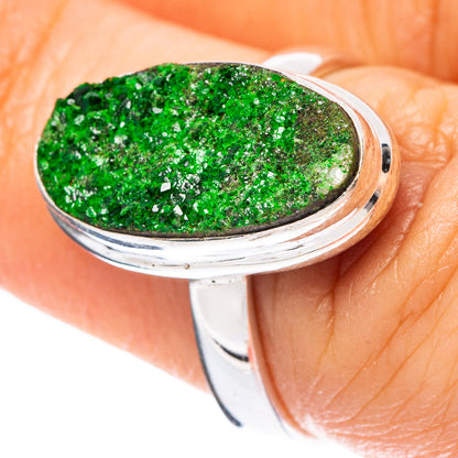 Rare Uvarovite Garnet Ring Size 6.5 (925 Sterling Silver) R4217