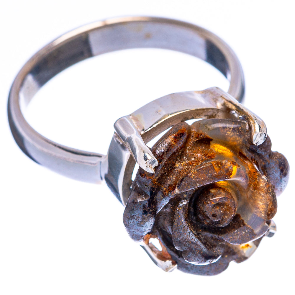 Rare Boulder Opal Flower Ring Size 6.5 (925 Sterling Silver) R146577