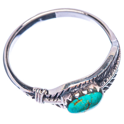 Rare Arizona Turquoise Feather Ring Size 8.75 (925 Sterling Silver) R1441