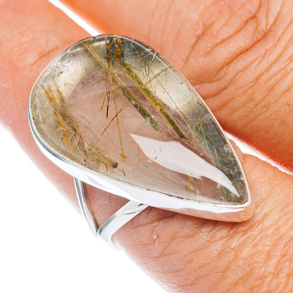 Premium Rutilated Quartz Ring Size 9 (.925 Sterling Silver)