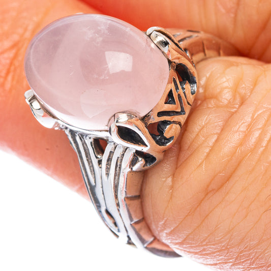 Rose Quartz Ring Size 6.5 (925 Sterling Silver) R2935
