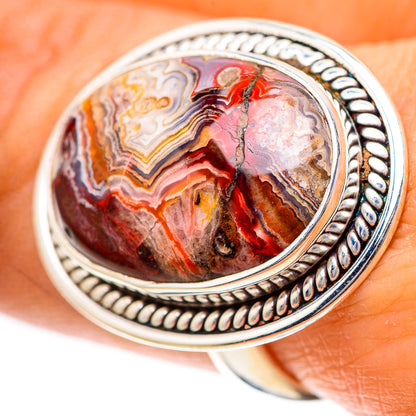 Crazy Lace Agate Ring Size 8.25 (925 Sterling Silver) RING139159
