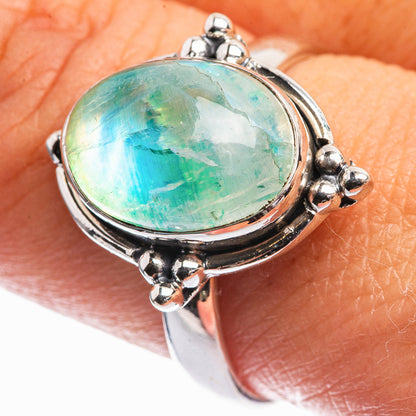 Green Moonstone Ring Size 9.5 (925 Sterling Silver) R142225