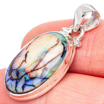 Rare Sterling Opal Pendant 1 1/4" (925 Sterling Silver) P41988