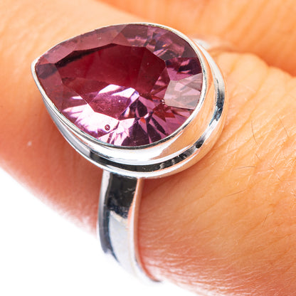 Faceted Color Change Alexandrite (Lab.) Ring Size 7.75 (925 Sterling Silver) RING143437